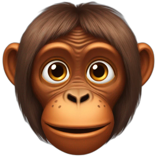 Human female orangutan talking blah blah emoji