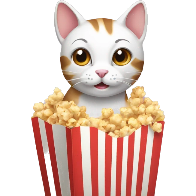 cat in popcorn box emoji