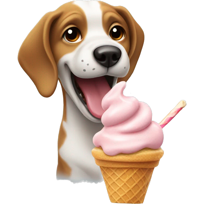 dog licking ice cream emoji