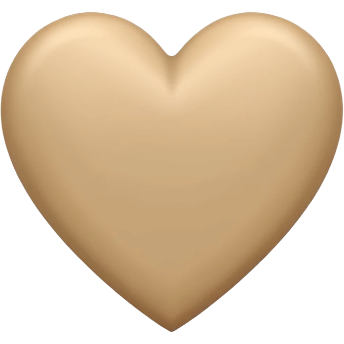 beige heart  emoji