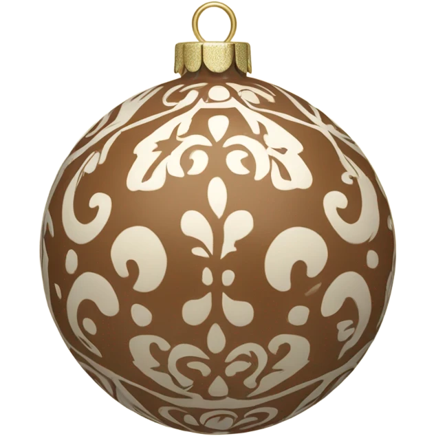 brown beige Christmas ball decoration emoji