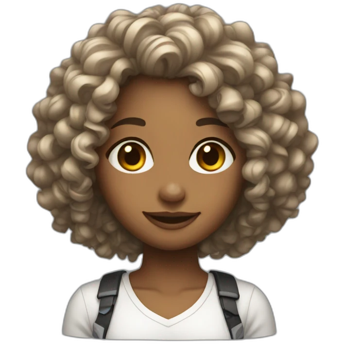 Gamer Girl With Curly Hair emoji