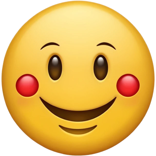 Smiley rond  qui rougis  parce qu’il est timide  emoji