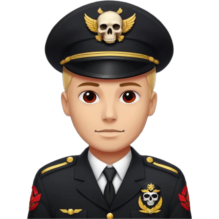 petty officer rank in black and red with a helldiver skull emoji