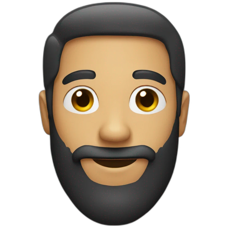 black beard happy Face emoji