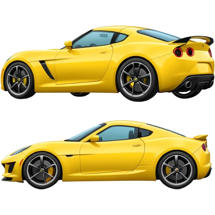 Yellow sports car side emoji