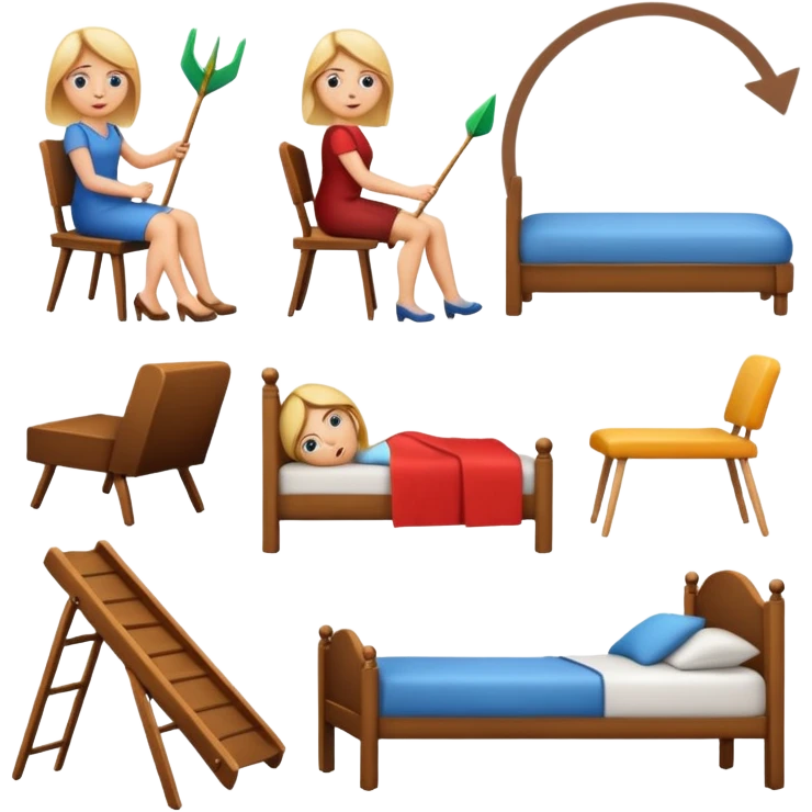 craeate me a series of emojis for those excersises:

Nose
Sit
Lay down
Spin
Focus
Drop
Walk next to me emoji