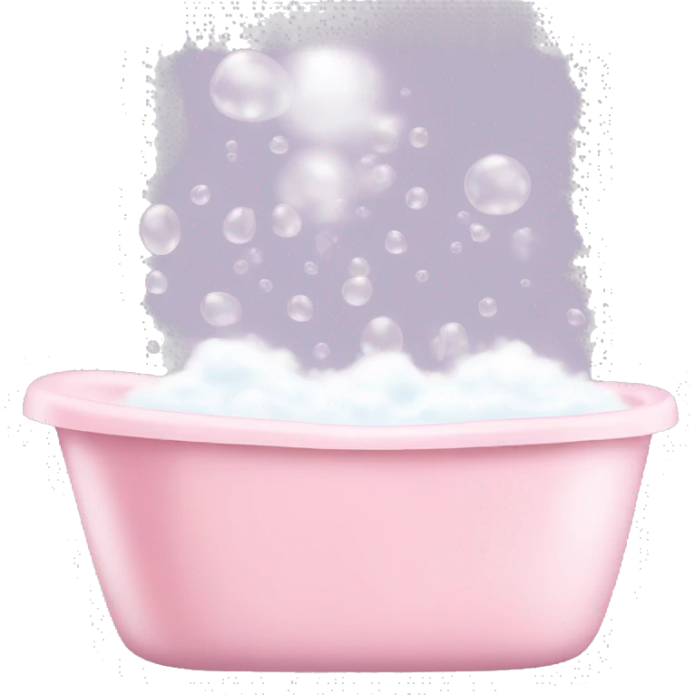 bubble bath in light pink emoji