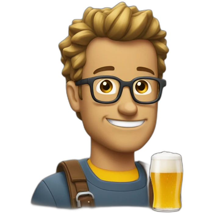 Bart Simeon qui prend une bière emoji