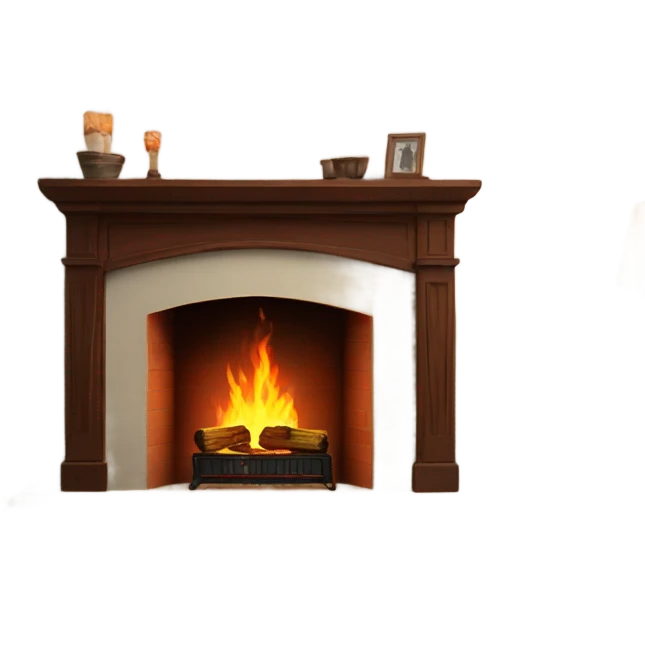 Realistic fireplace  emoji