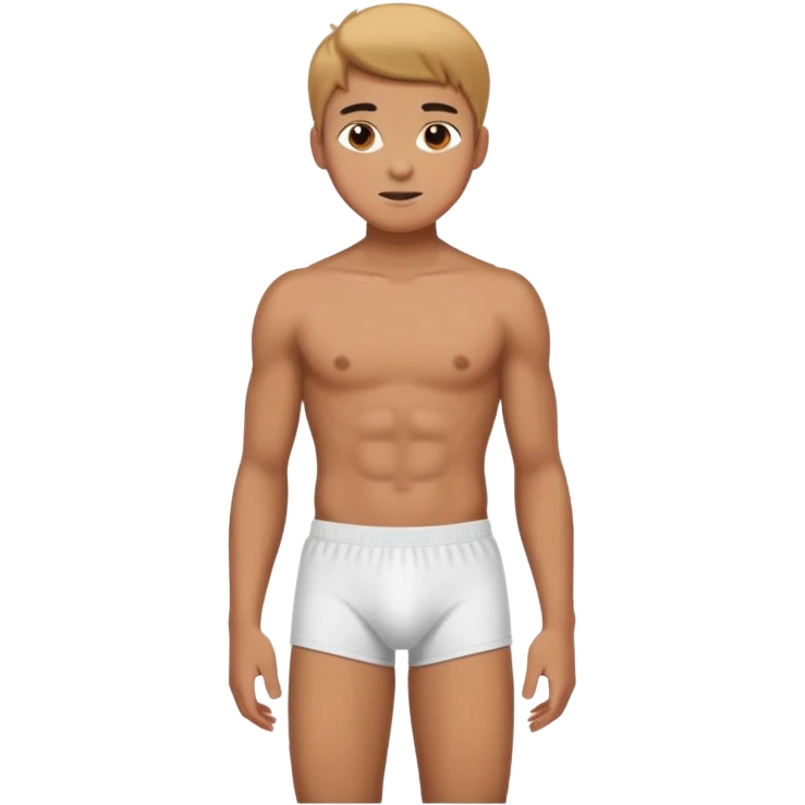 A teenage boy in briefs emoji