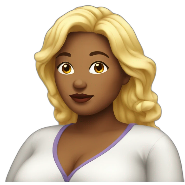 Plus size seductive woman emoji
