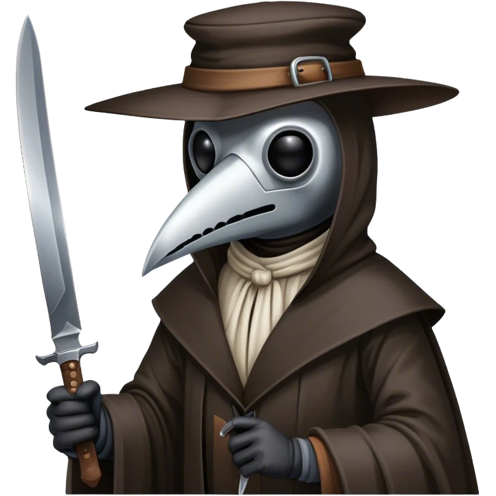 Plague doctor holding a knife emoji
