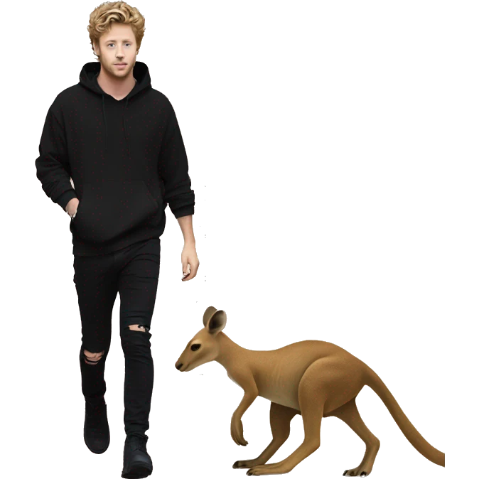 luke hemmings walking a kangaroo emoji