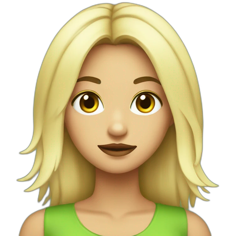 chica rusa con ojos verdes emoji