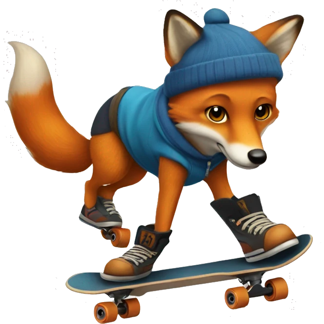 A Fox in skate  emoji