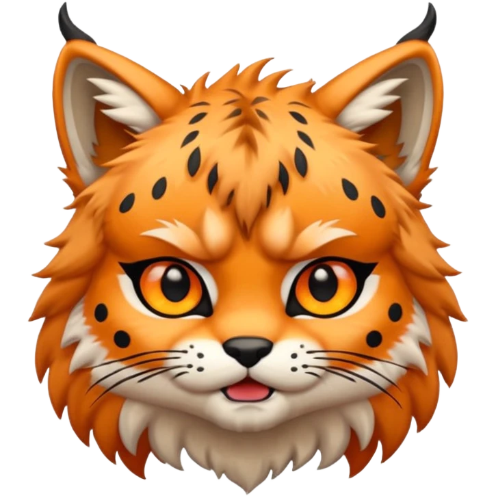 Chibi Sticker lynx angry emoji