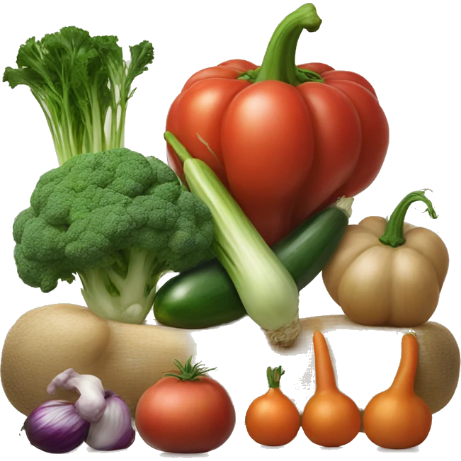 realistic vegetable still life emoji