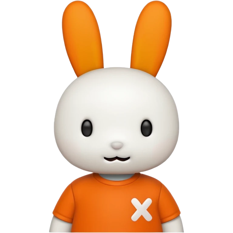 miffy with orange shirt and X for a mouth emoji