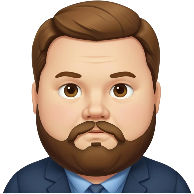 Extremely Fat JD Vance with beard  emoji