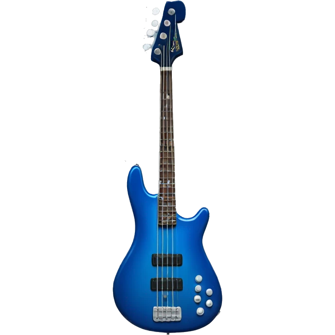 Blue bass guitar emoji