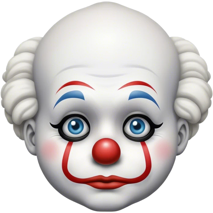 Sad black n white clown emoji
