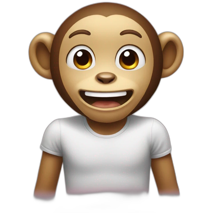 smile and crying monkey emoji
