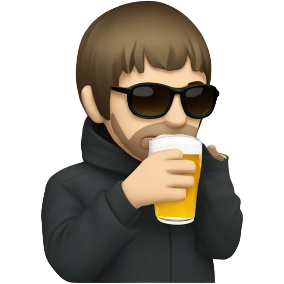 liam gallagher drinking beer emoji