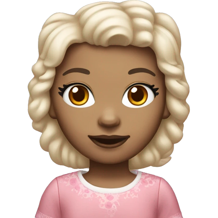 hello kitty with mouth an african american light skin tone emoji