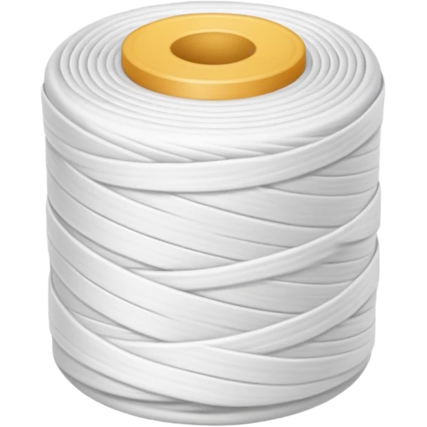 Roll of white thread   emoji