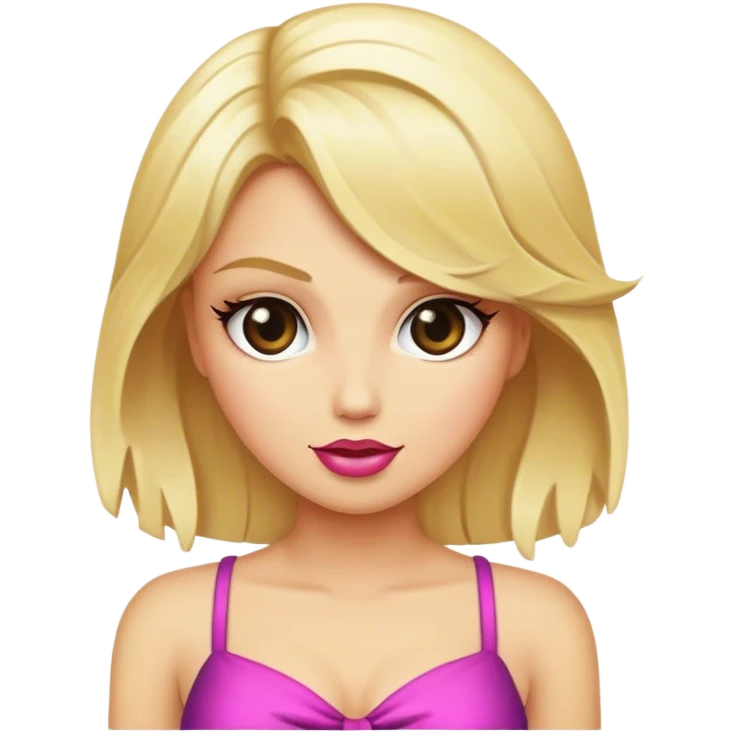 Blonde diva girl emoji
