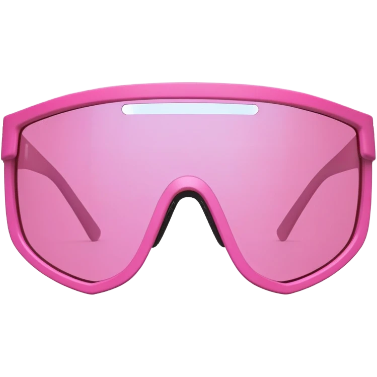 sporty pink shield visor sunglasses with thick frame featuring honeycomb pattern, structured robust design, substantial build, one-piece lens with anti-scratch coating emoji