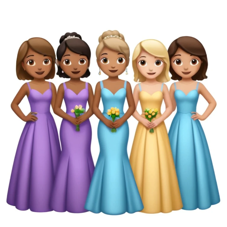 girls in a prom emoji