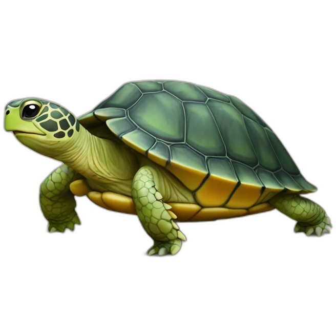 Tortue dessus bébé macron emoji