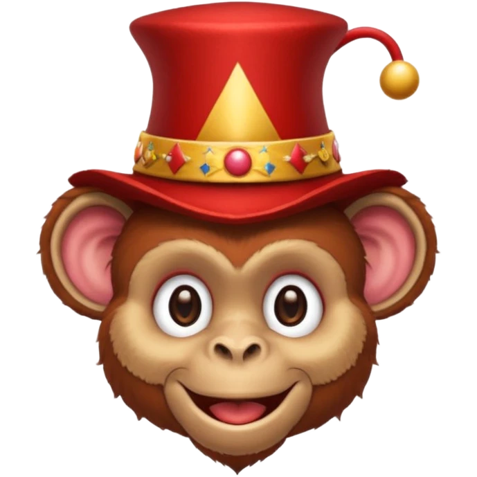 blood red monkey circus hat emoji
