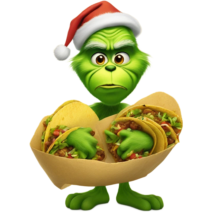 Grinch with taco emoji