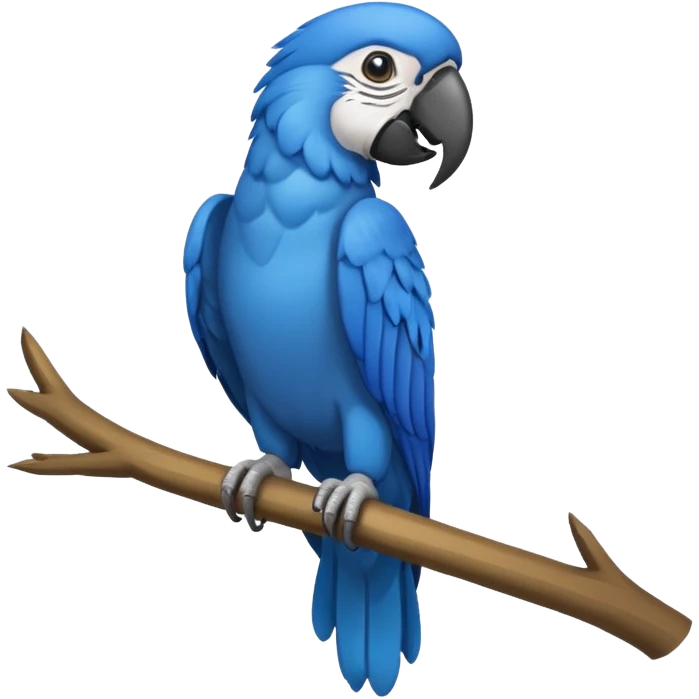 Emoji de arara azul com o corpo dela emoji