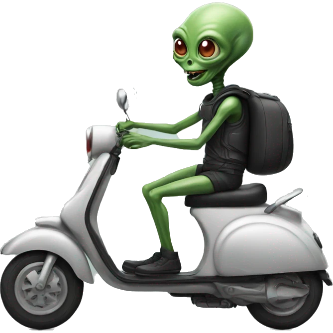 alien on a scooter  emoji