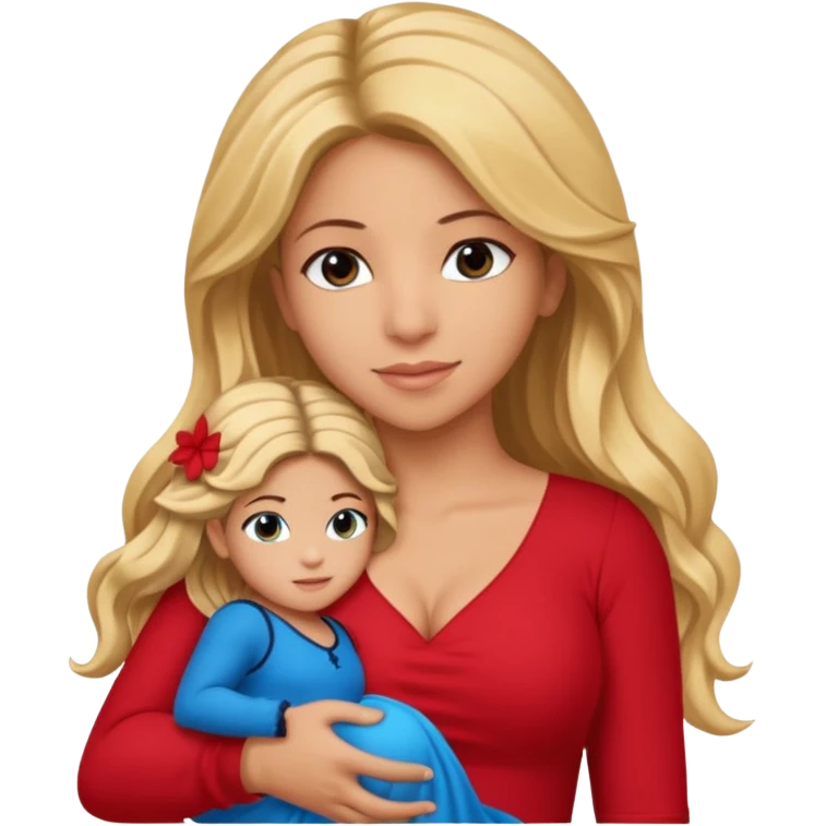 Shakira with blue eyes and pique holding her in his arms  emoji