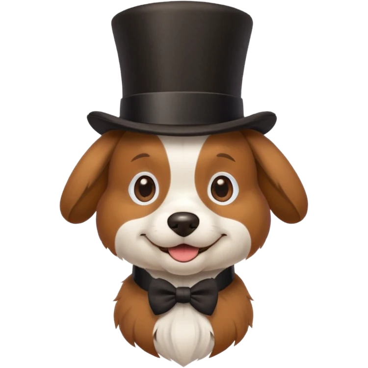 dog in a top hat emoji
