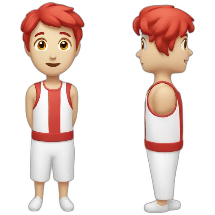Red and white emoji