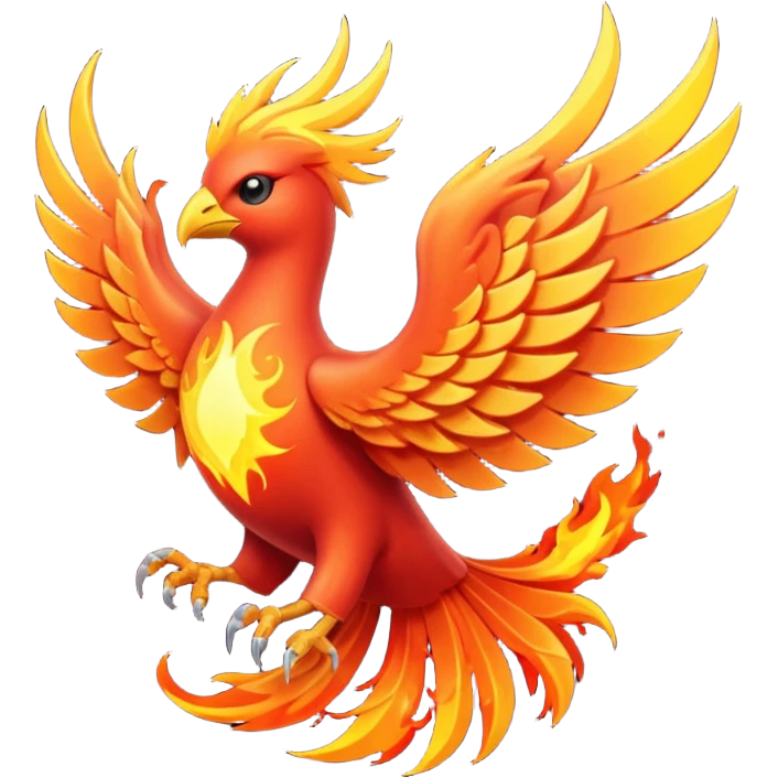Phoenix force from marvel in a shape of bird emoji