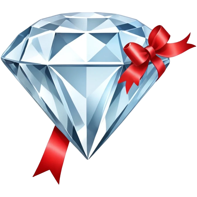 diamond with ribbon emoji