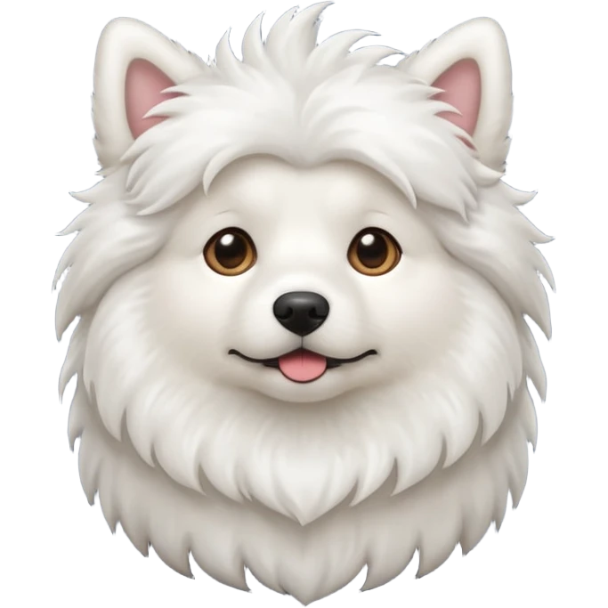 White fluffy Dog  emoji