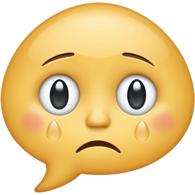 speech bubble with a sad face emoji