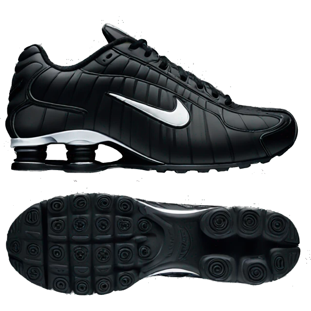 Full black nike shox r4 emoji