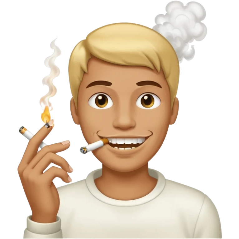 gold tooth with cig emoji