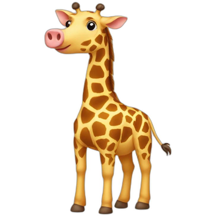 Giraffe pig emoji