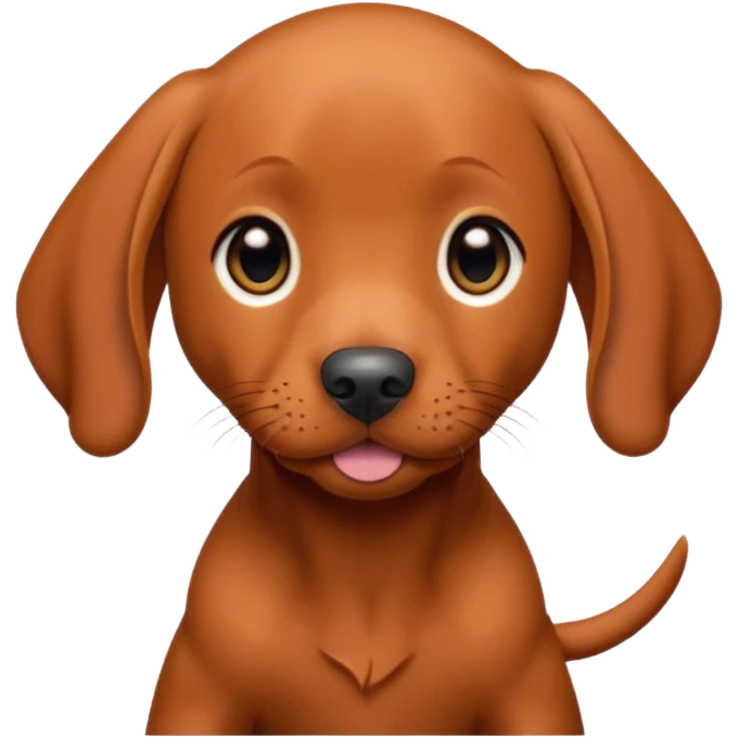 Dark vizsla puppy cute  emoji