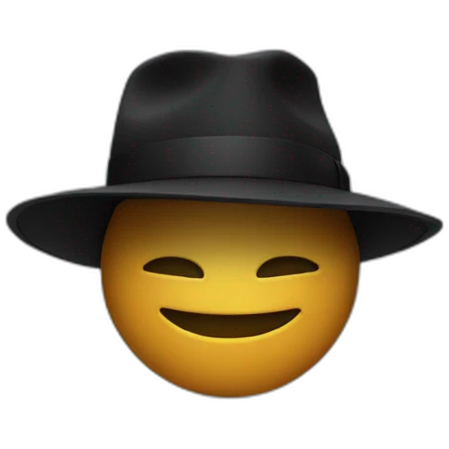 black hat emoji